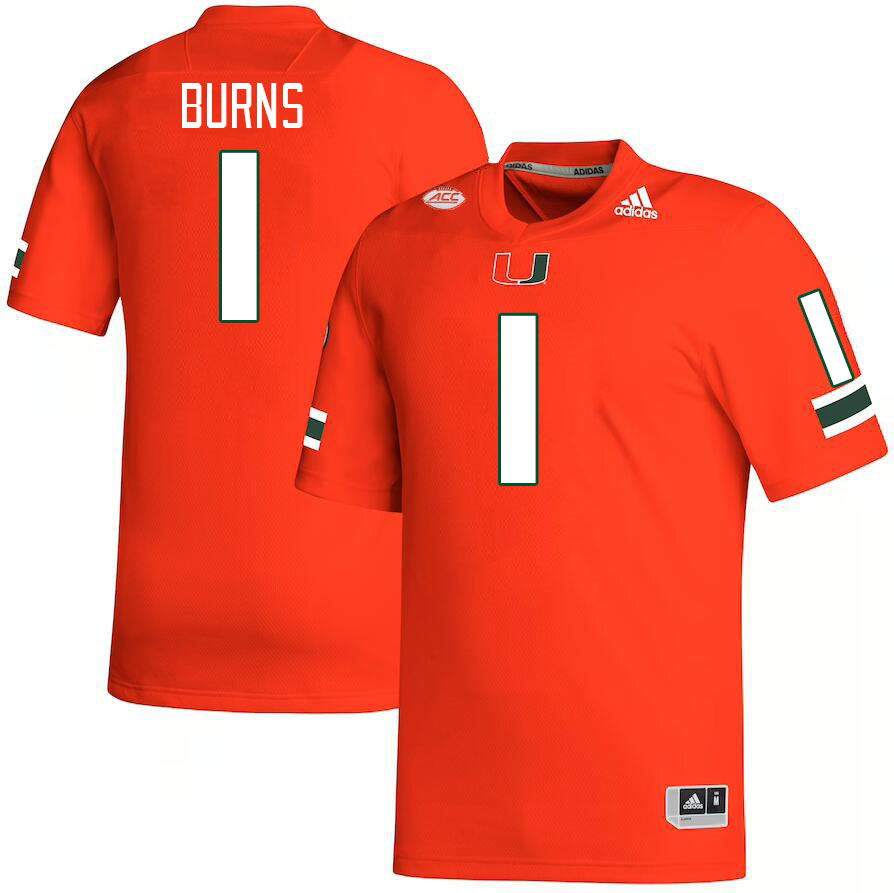 #1 Artie Burns Miami Hurricanes Jerseys Football Stitched-Orange